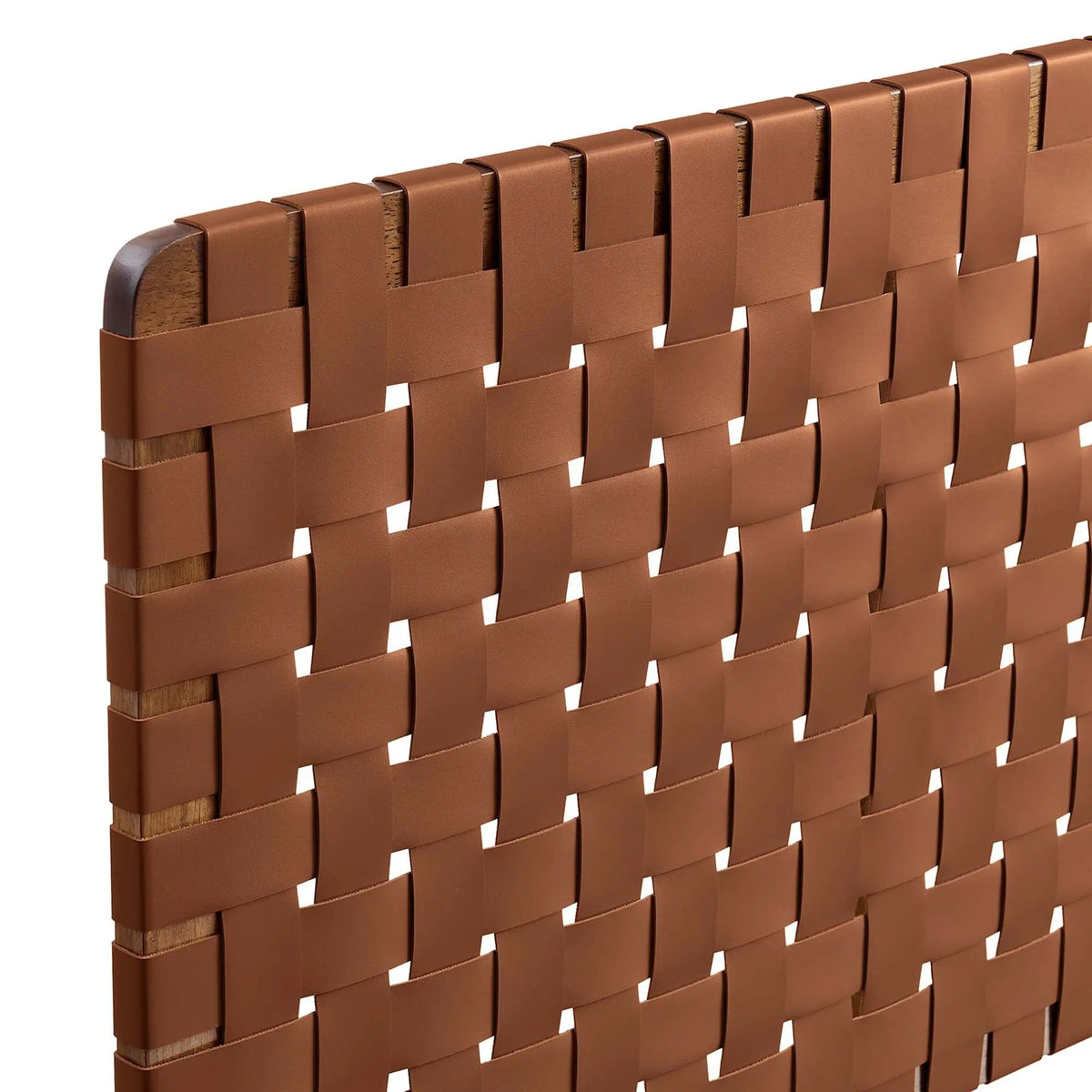 Sparta Weave Wall-Mount Vegan Leather King Headboard by HouseOfZazla