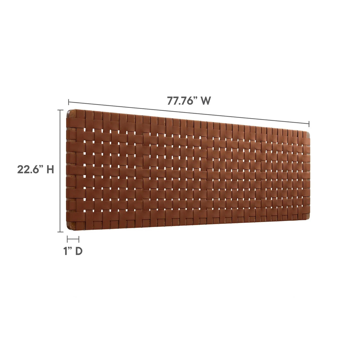 Sparta Weave Wall-Mount Vegan Leather King Headboard by HouseOfZazla
