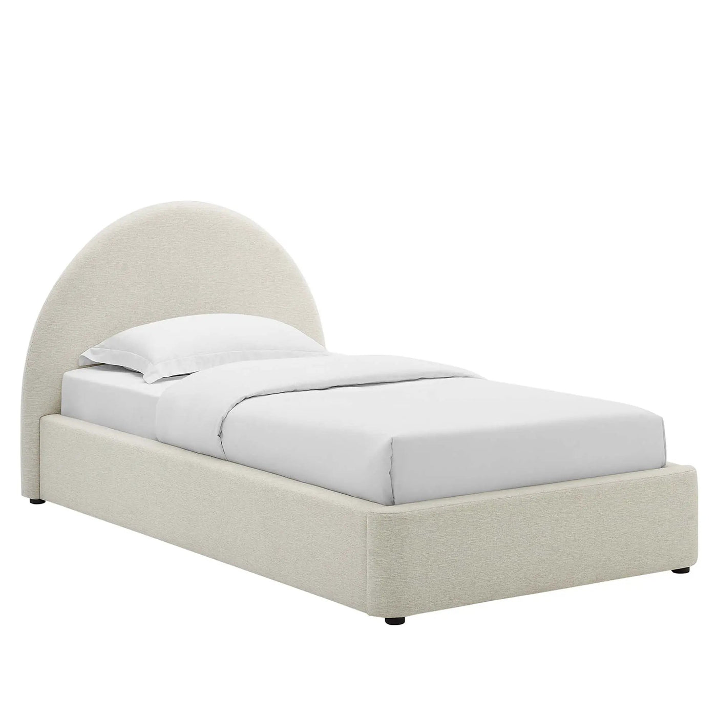Resort Upholstered Fabric Arched Round Twin Platform Bed by Modway by HouseOfZazla