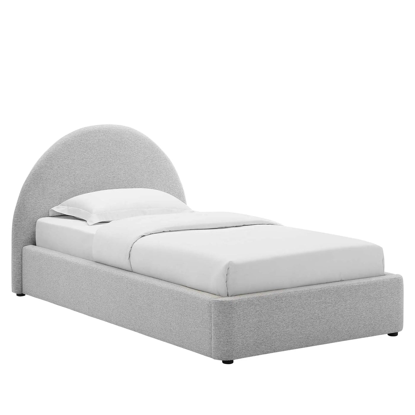 Resort Upholstered Fabric Arched Round Twin Platform Bed by Modway by HouseOfZazla