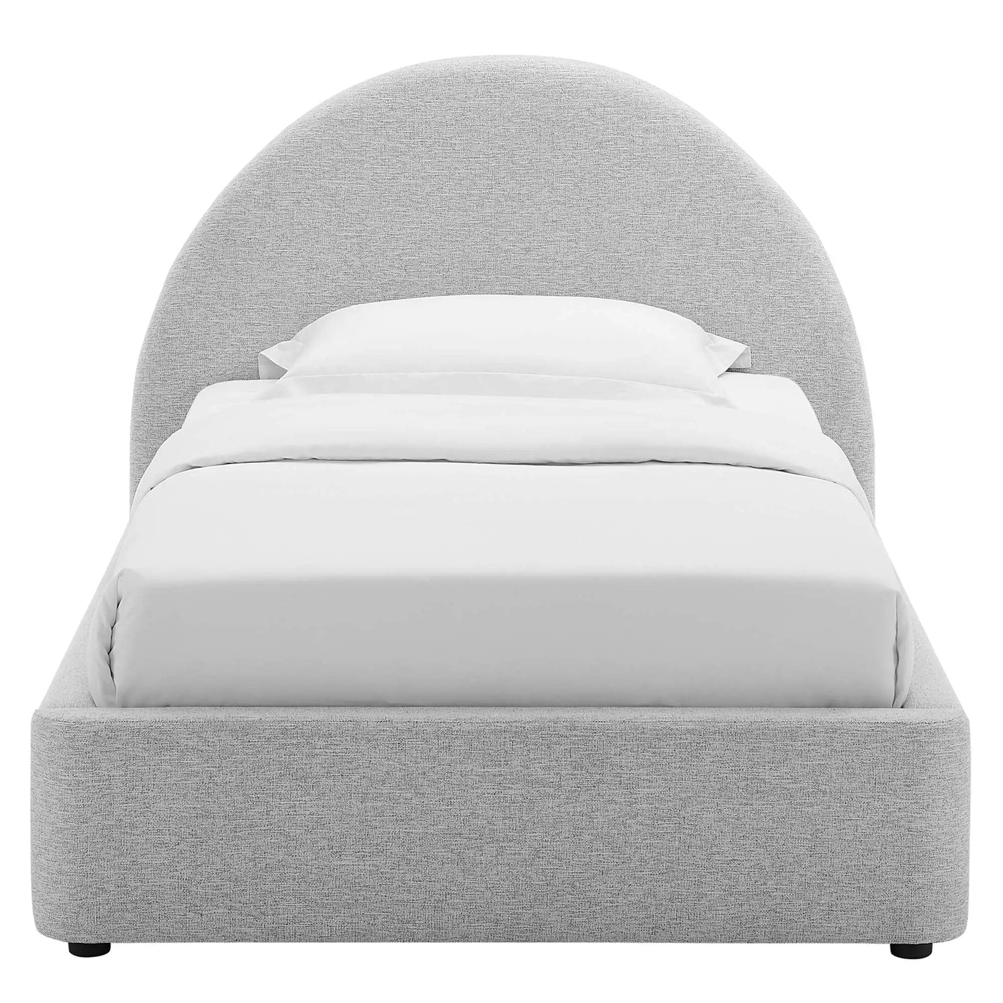 Resort Upholstered Fabric Arched Round Twin Platform Bed by Modway by HouseOfZazla