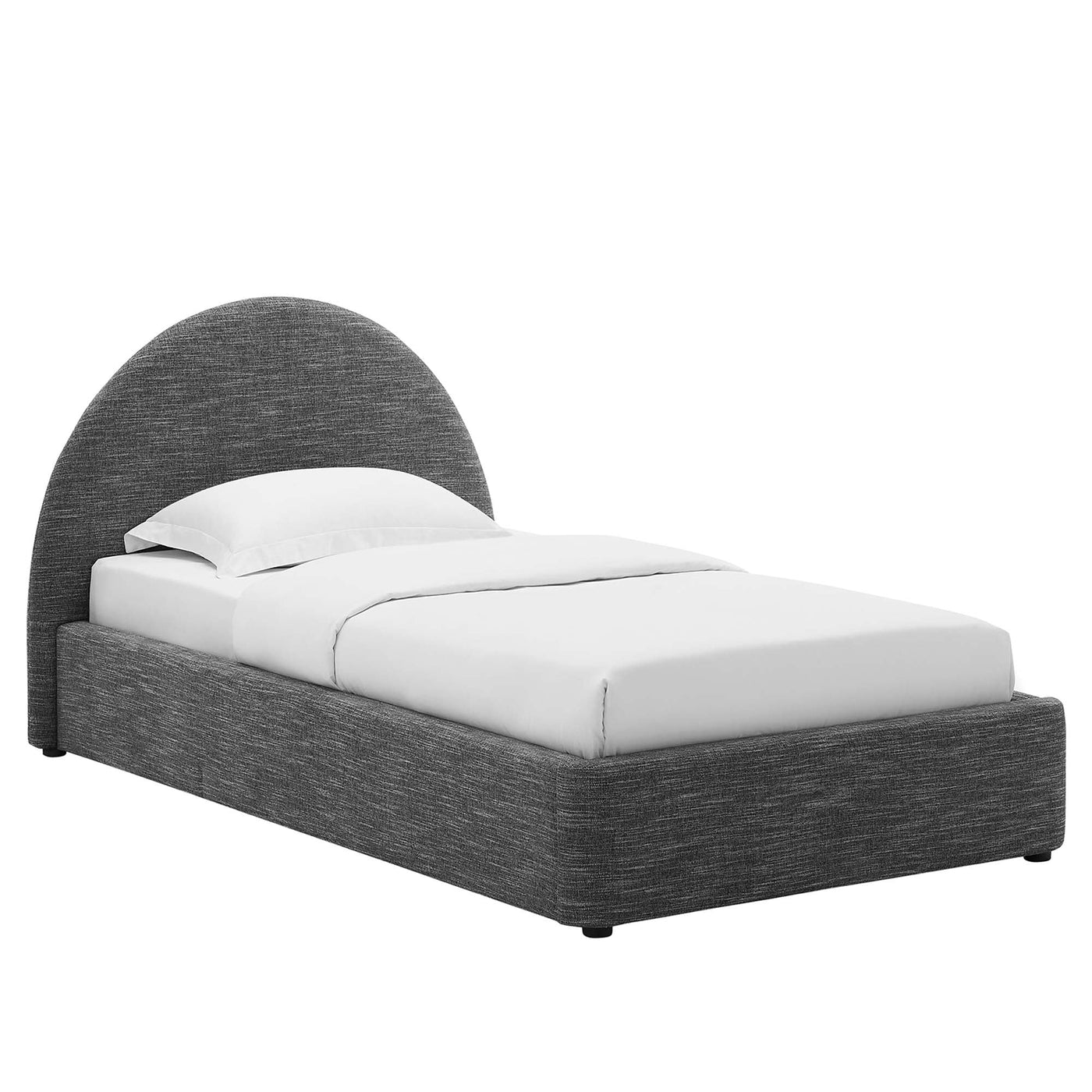 Resort Upholstered Fabric Arched Round Twin Platform Bed by Modway by HouseOfZazla