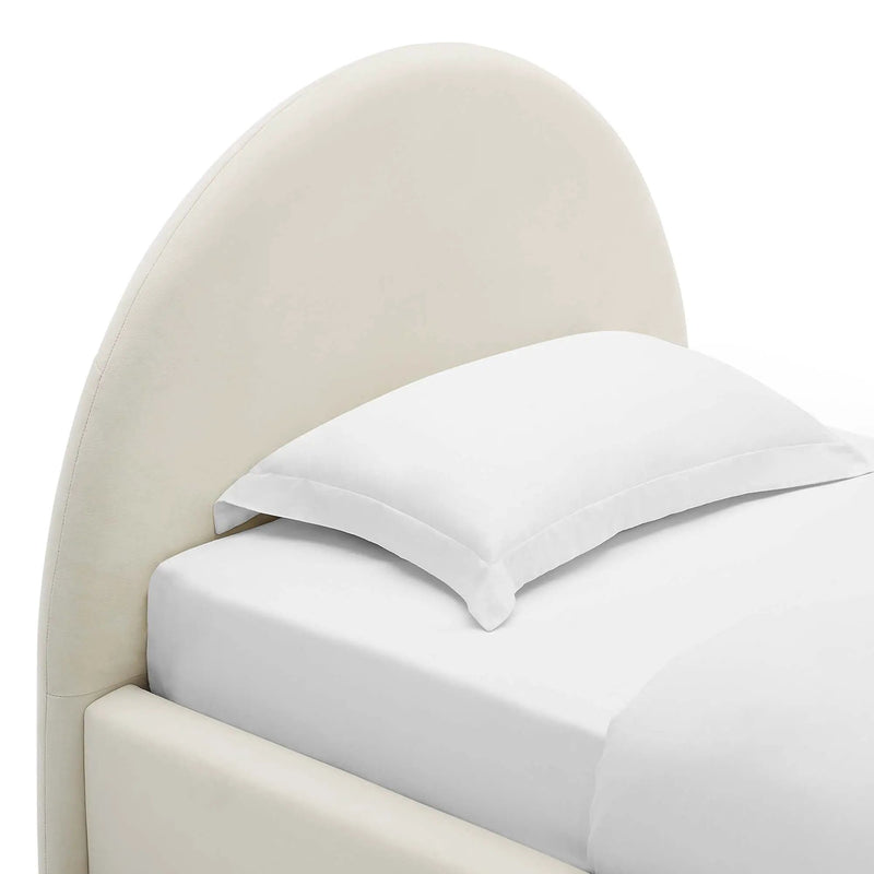 Resort Performance Velvet Arched Round Twin Platform Bed by Modway by HouseOfZazla