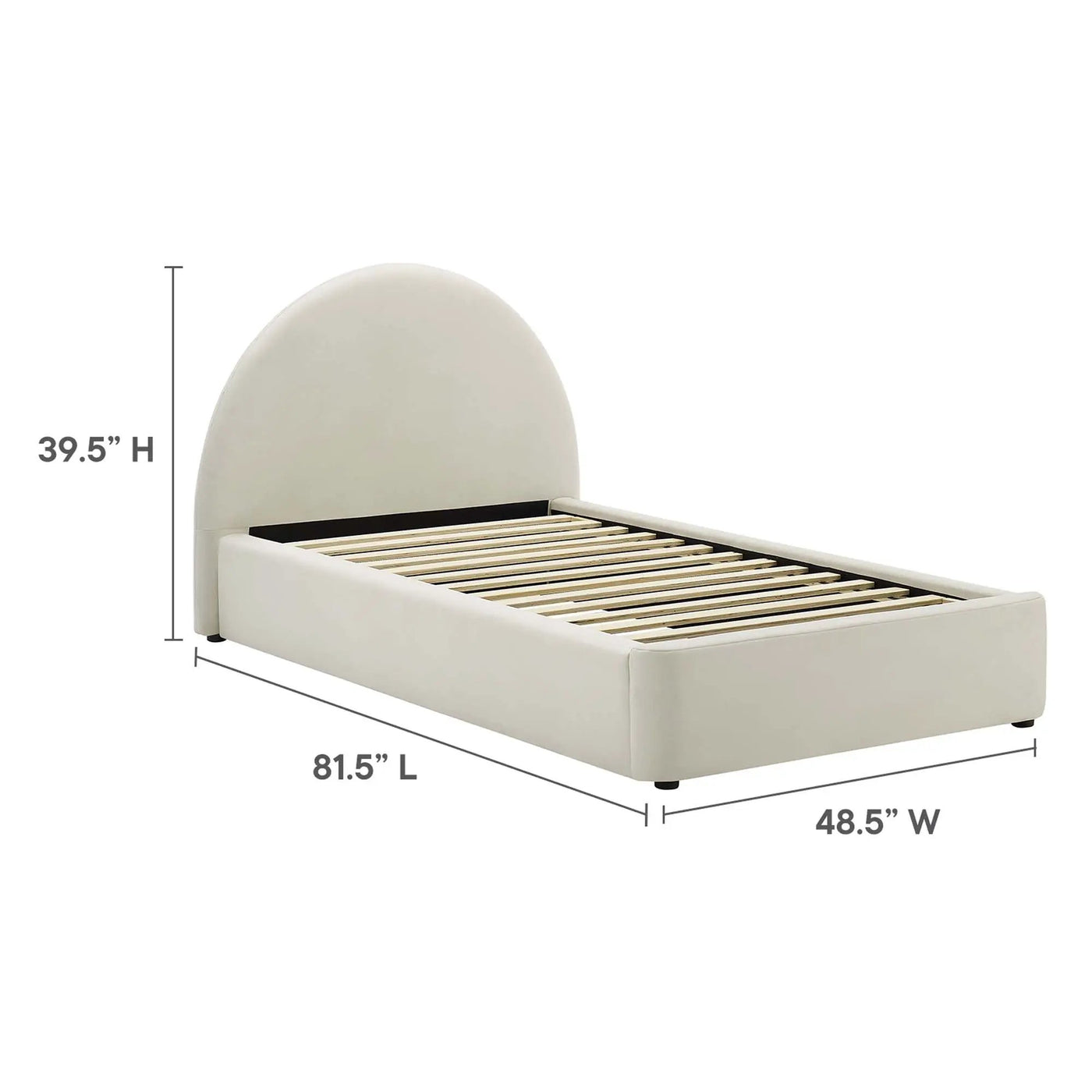 Resort Performance Velvet Arched Round Twin Platform Bed by Modway by HouseOfZazla