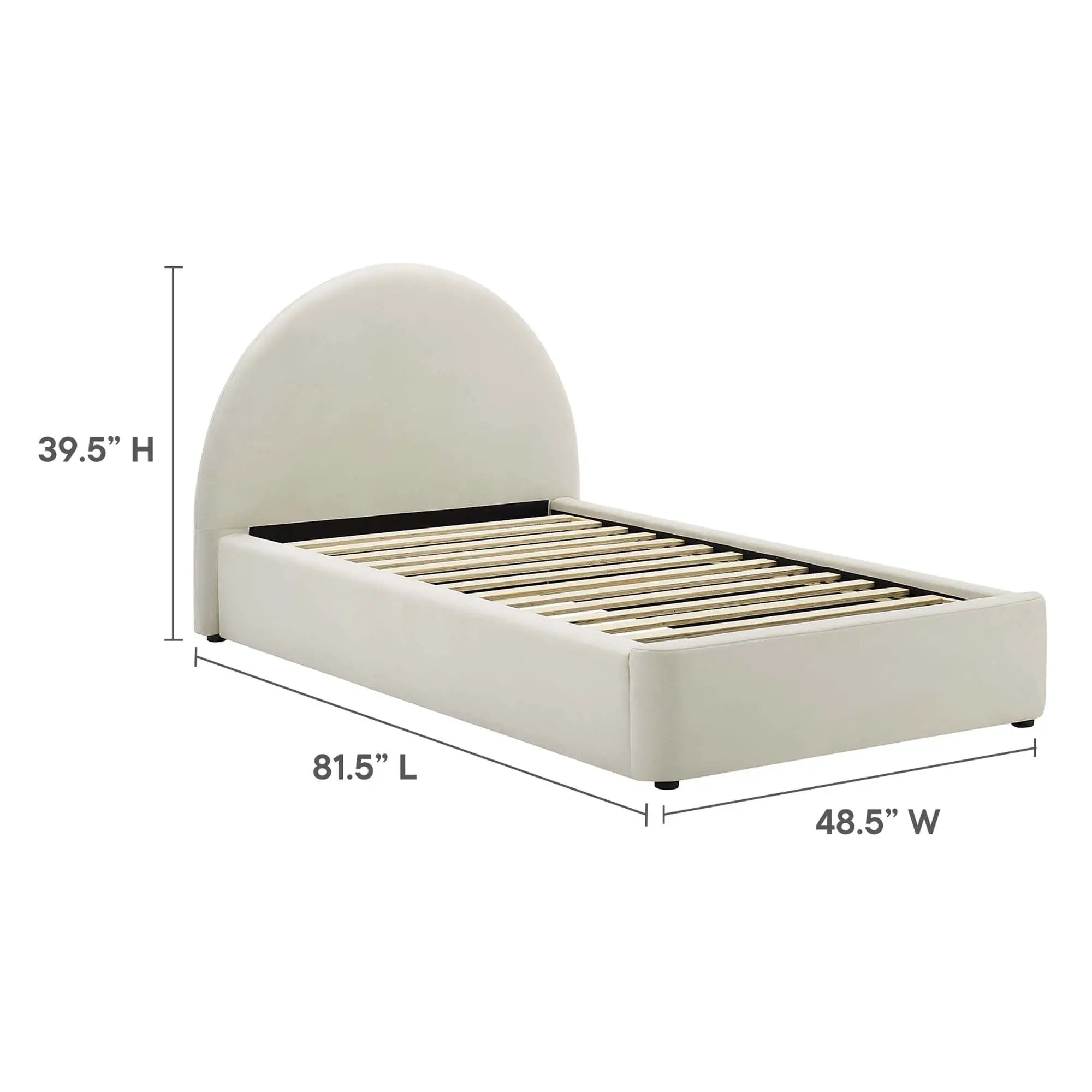 Resort Performance Velvet Arched Round Twin Platform Bed by Modway by HouseOfZazla