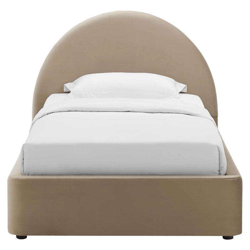 Resort Performance Velvet Arched Round Twin Platform Bed by Modway by HouseOfZazla
