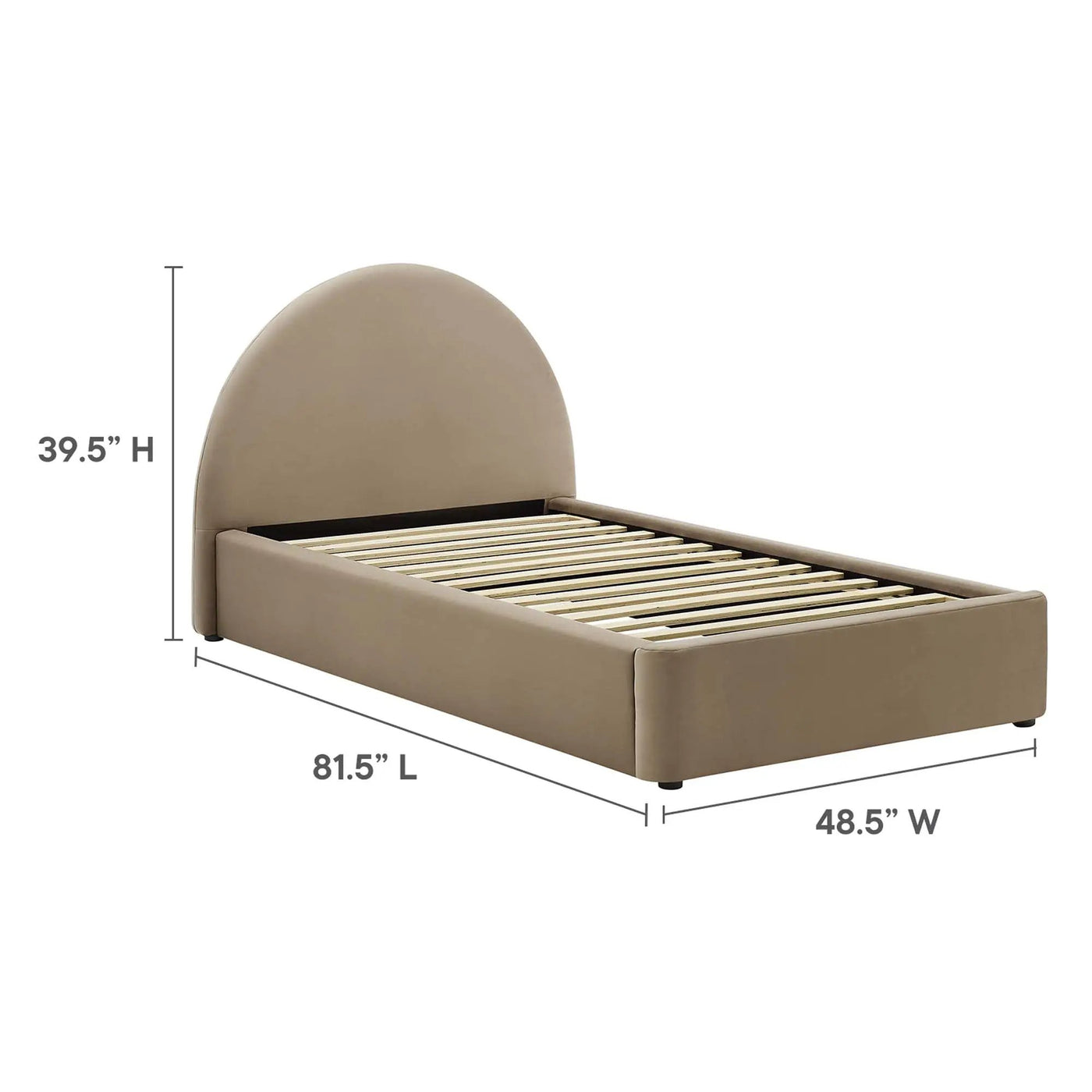 Resort Performance Velvet Arched Round Twin Platform Bed by Modway by HouseOfZazla