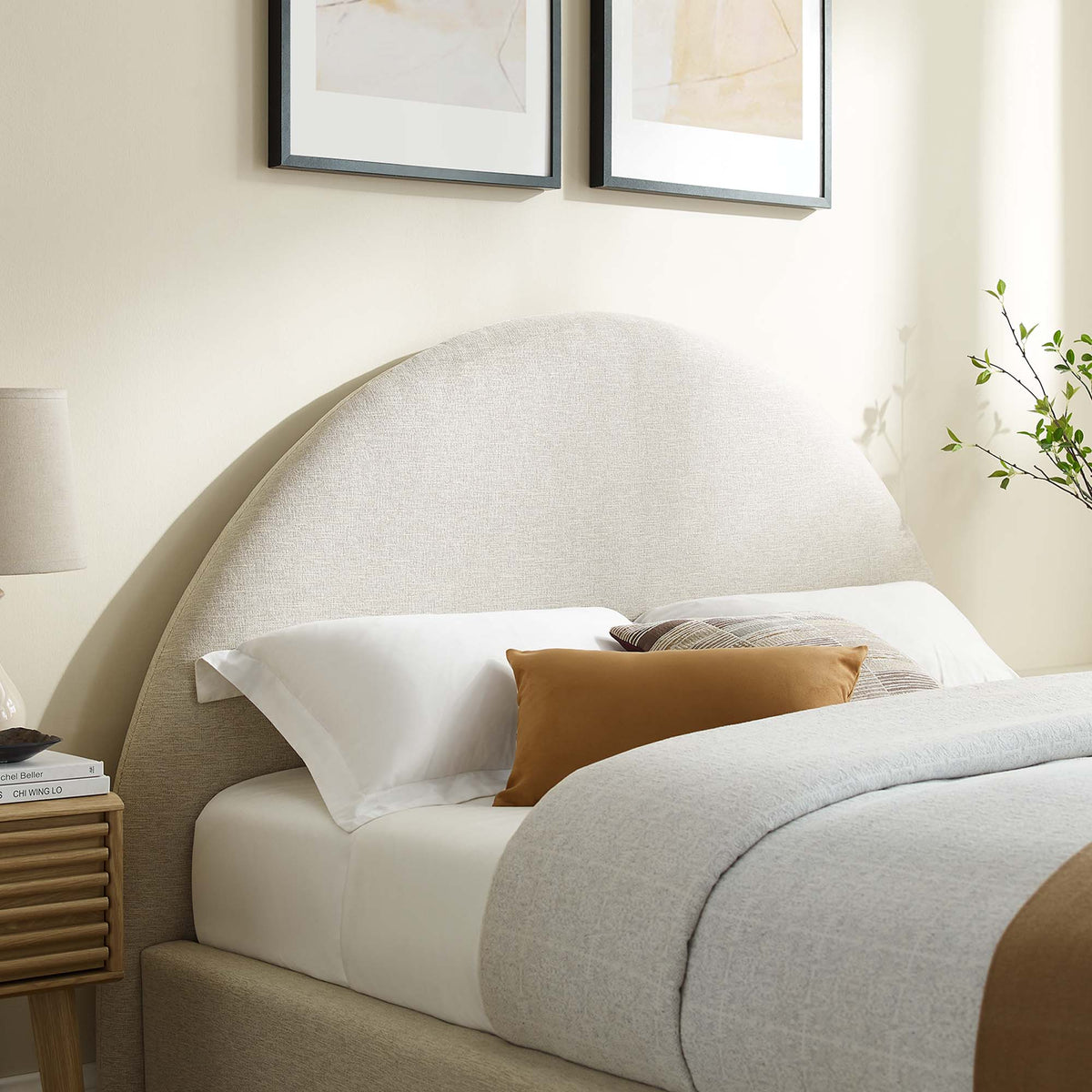 Resort Upholstered Fabric Arched Round Platform Bed by Modway, photo 9 of 44