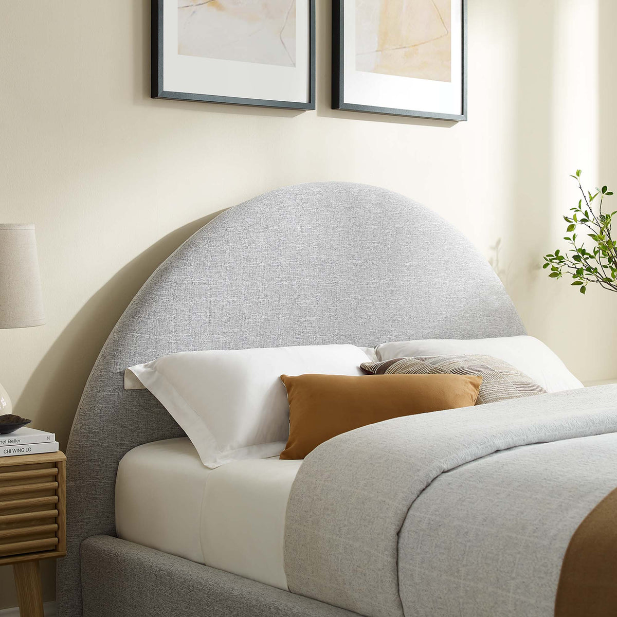 Resort Upholstered Fabric Arched Round Platform Bed by Modway, photo 18 of 44