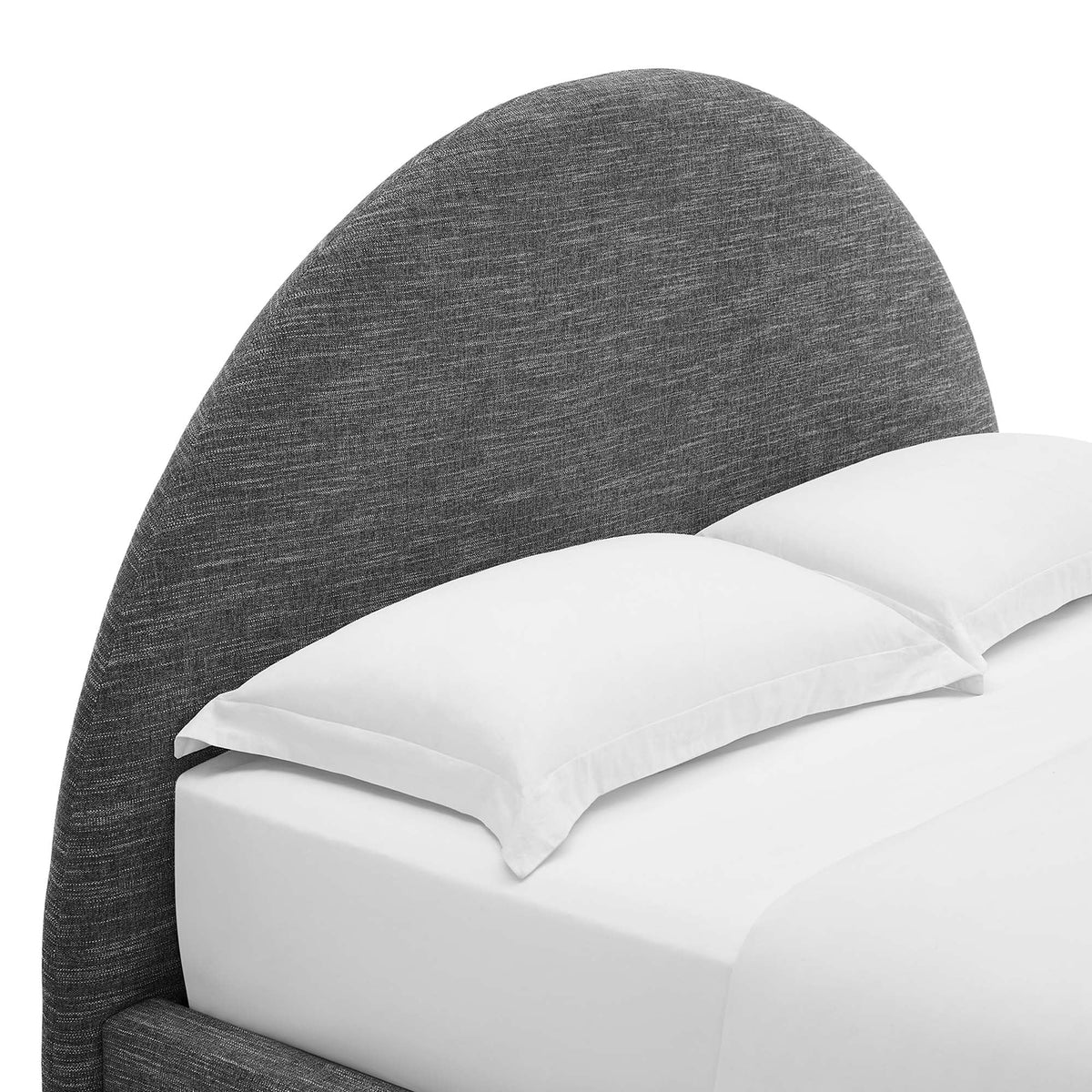 Resort Upholstered Fabric Arched Round Platform Bed by Modway, photo 25 of 44