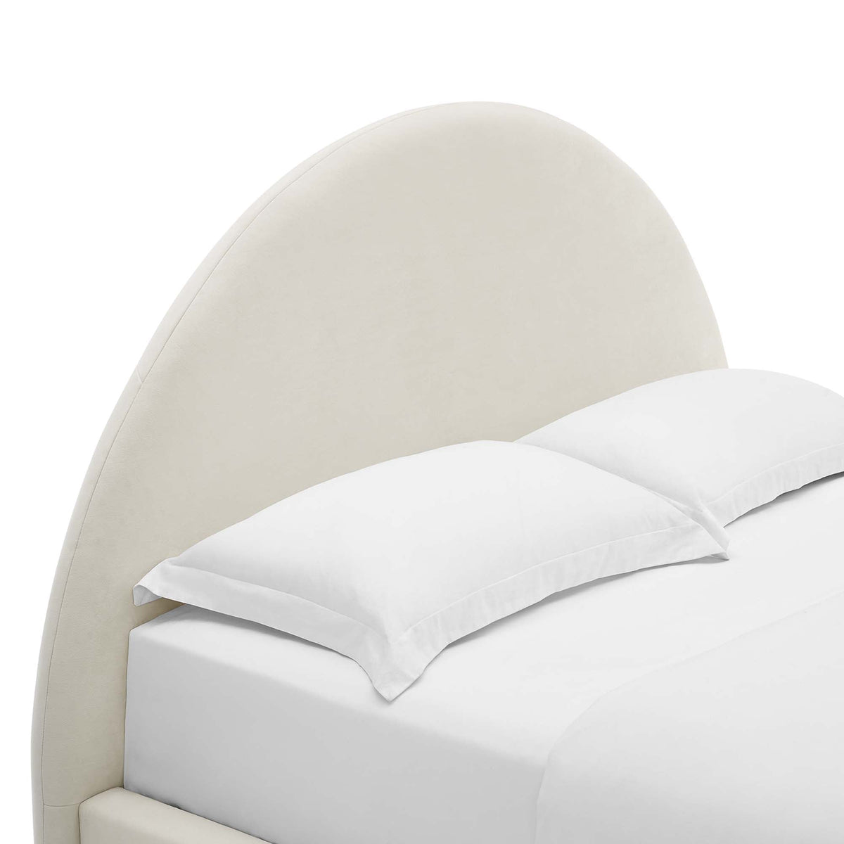Resort Performance Velvet Arched Round Full Platform Bed by HouseOfZazla
