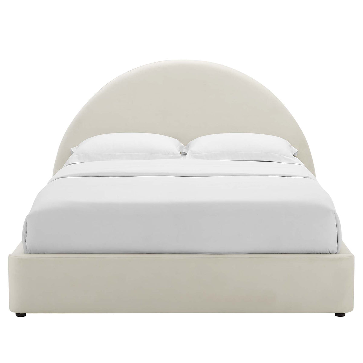 Resort Performance Velvet Arched Round King Platform Bed by Modway, photo 6 of 18