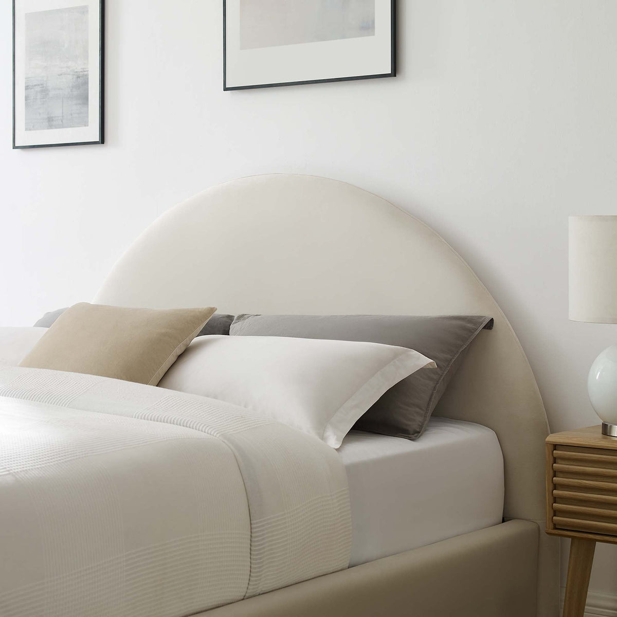 Resort Performance Velvet Arched Round King Platform Bed by Modway, photo 9 of 18