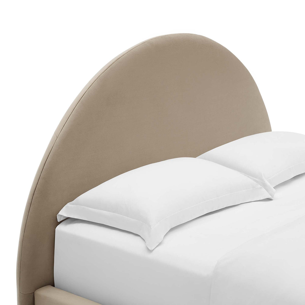 Resort Performance Velvet Arched Round King Platform Bed by Modway, photo 16 of 18