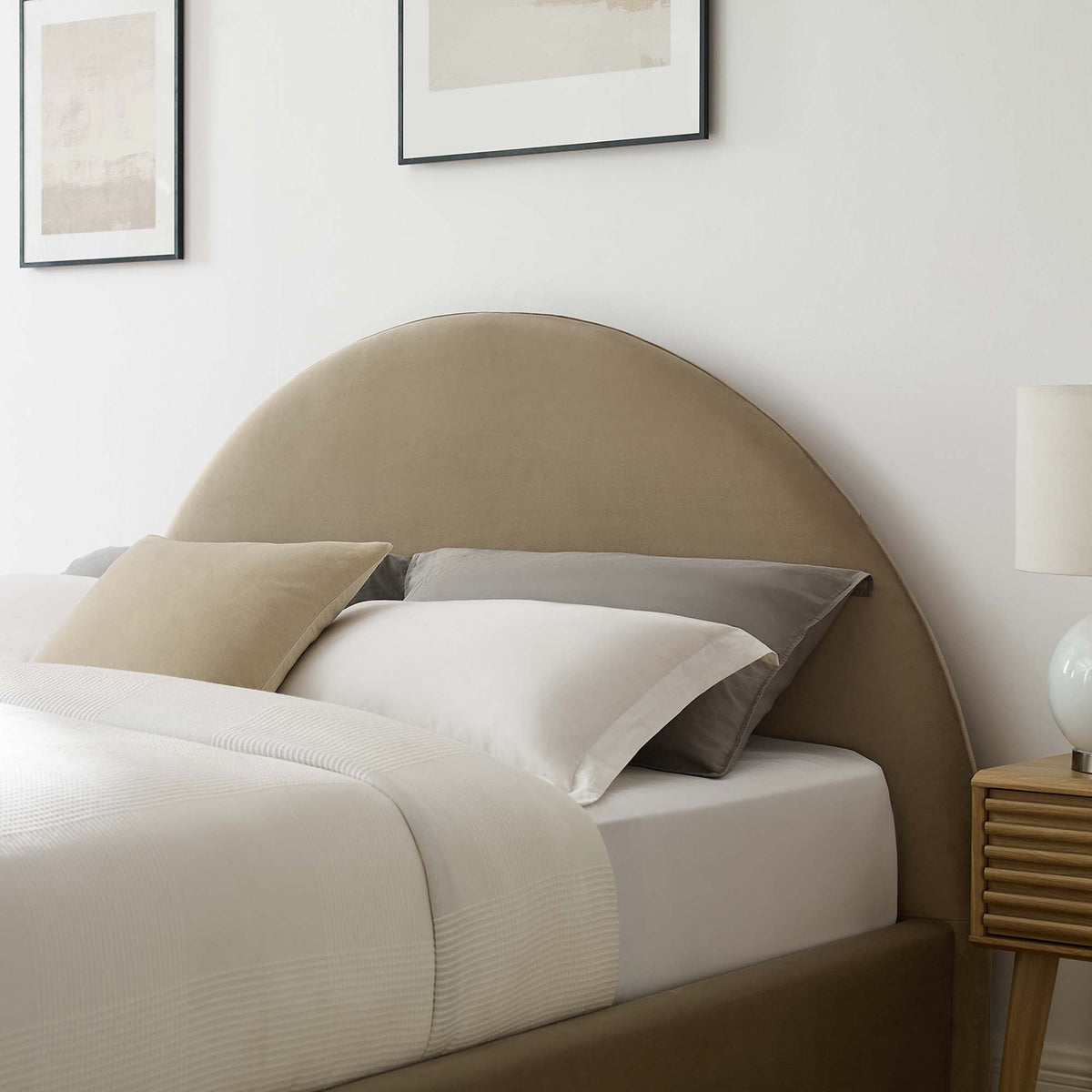 Resort Performance Velvet Arched Round King Platform Bed by Modway, photo 18 of 18