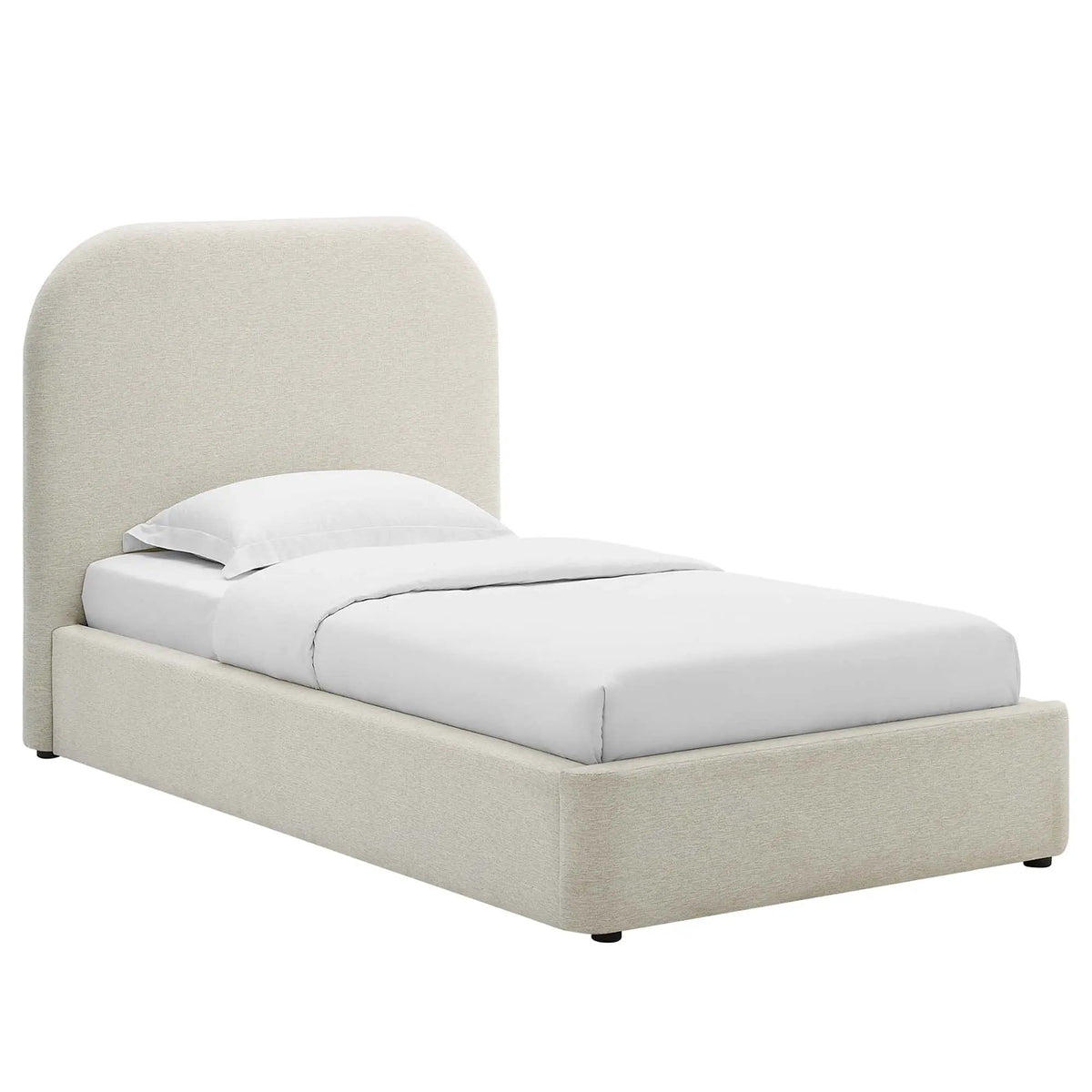Keynote Upholstered Fabric Curved Twin Platform Bed by Modway by HouseOfZazla
