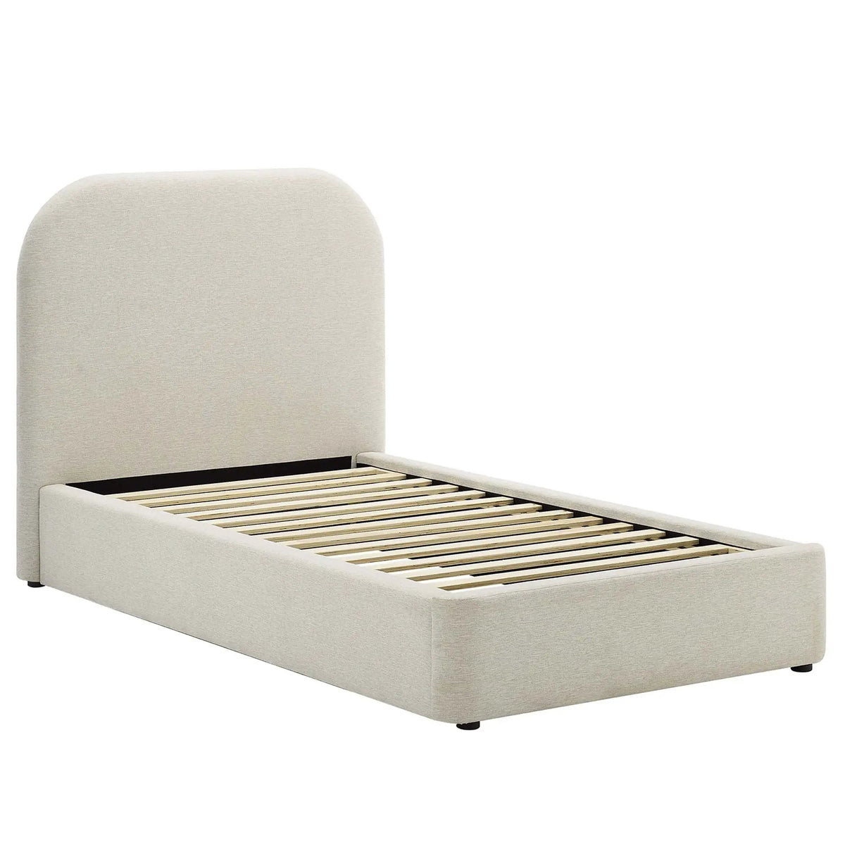 Keynote Upholstered Fabric Curved Twin Platform Bed by Modway by HouseOfZazla