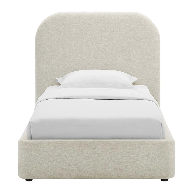 Keynote Upholstered Fabric Curved Twin Platform Bed by Modway by HouseOfZazla