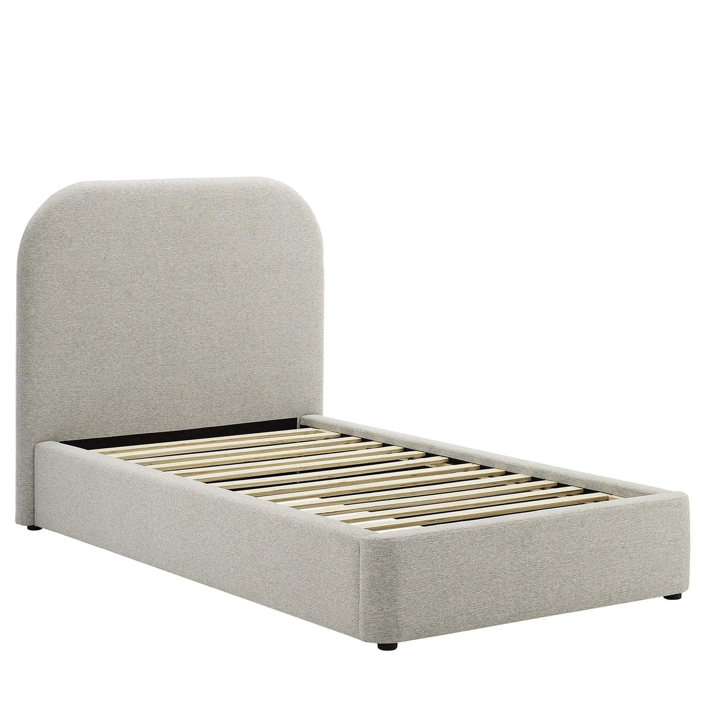 Keynote Upholstered Fabric Curved Twin Platform Bed by Modway by HouseOfZazla