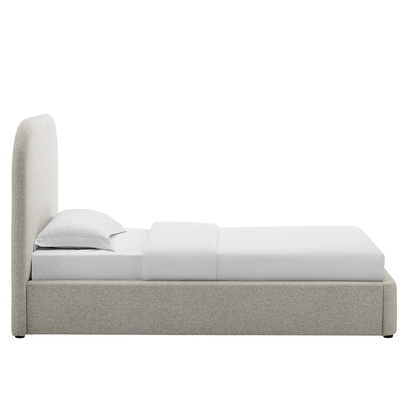Keynote Upholstered Fabric Curved Twin Platform Bed by Modway by HouseOfZazla