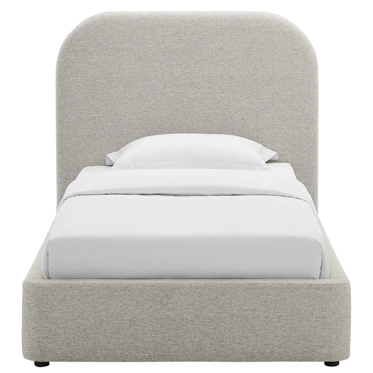 Keynote Upholstered Fabric Curved Twin Platform Bed by Modway by HouseOfZazla