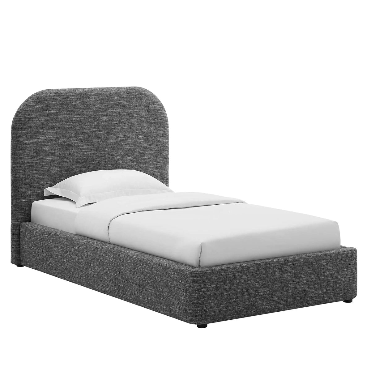 Keynote Upholstered Fabric Curved Twin Platform Bed by Modway by HouseOfZazla