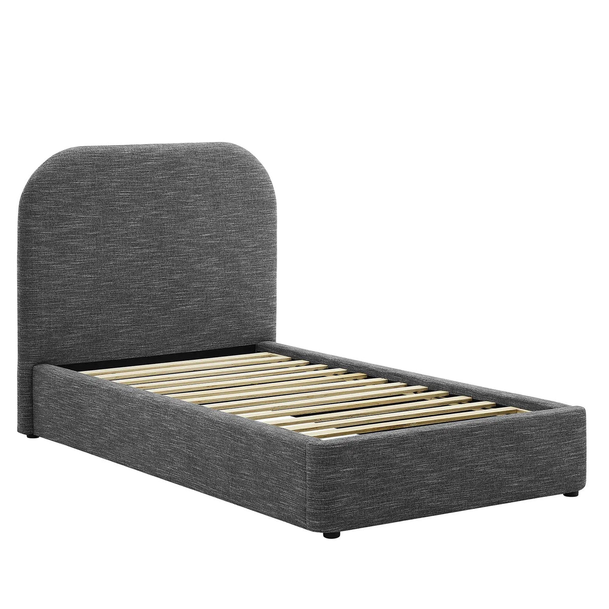 Keynote Upholstered Fabric Curved Twin Platform Bed by Modway by HouseOfZazla