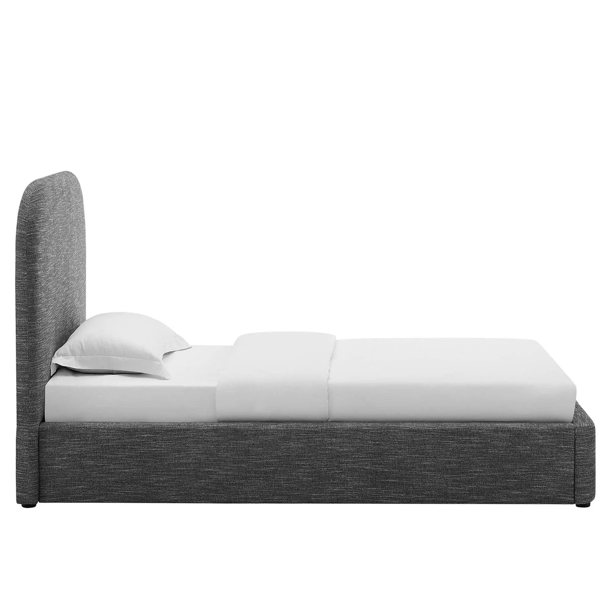 Keynote Upholstered Fabric Curved Twin Platform Bed by Modway by HouseOfZazla