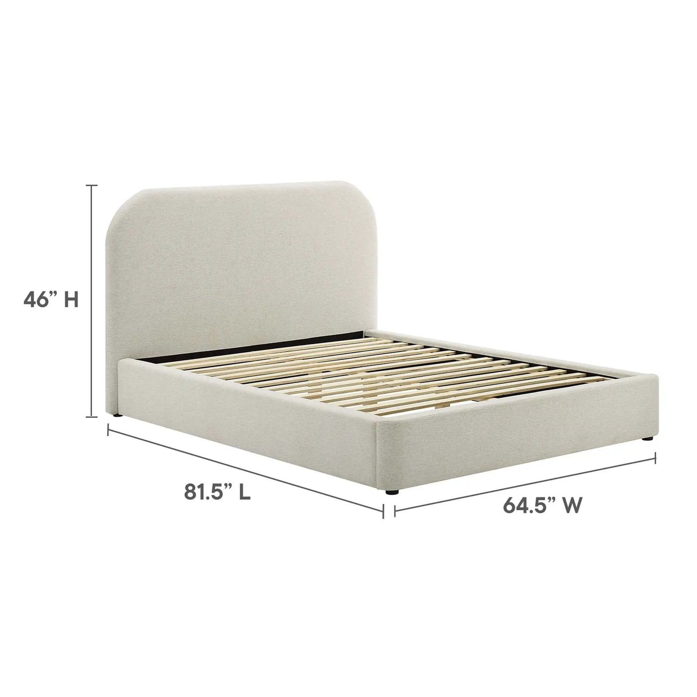 Keynote Upholstered Full Size Fabric Curved Platform Bed by Modway by HouseOfZazla