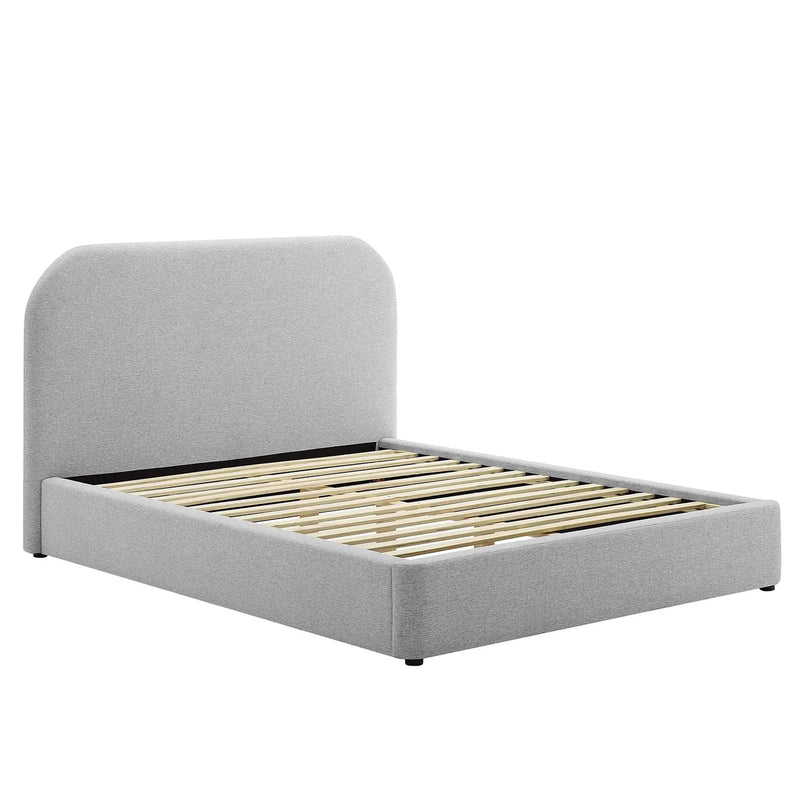 Keynote Upholstered Full Size Fabric Curved Platform Bed by Modway by HouseOfZazla