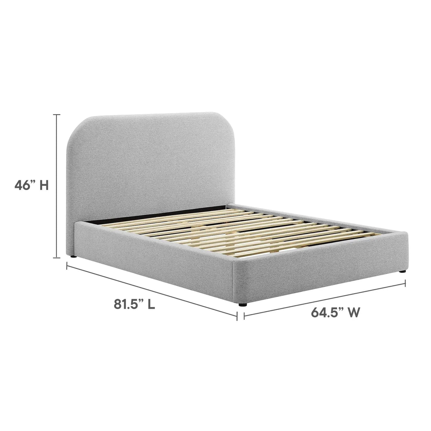 Keynote Upholstered Full Size Fabric Curved Platform Bed by Modway by HouseOfZazla