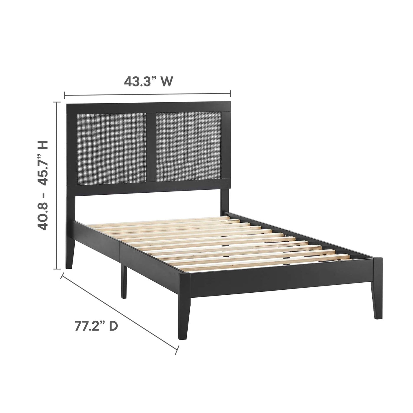Sirocco Rattan and Wood Twin Platform Bed by Modway by HouseOfZazla