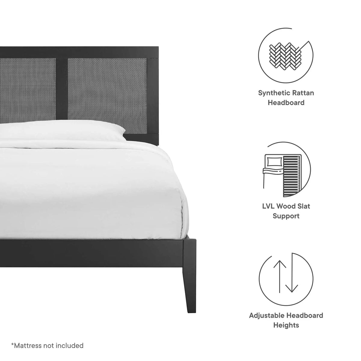 Sirocco Rattan and Wood Twin Platform Bed by Modway by HouseOfZazla