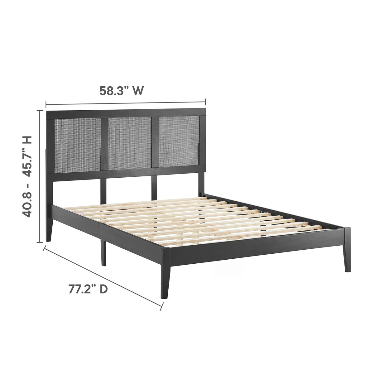 Sirocco Rattan and Wood Platform Bed by Modway, photo 3 of 42