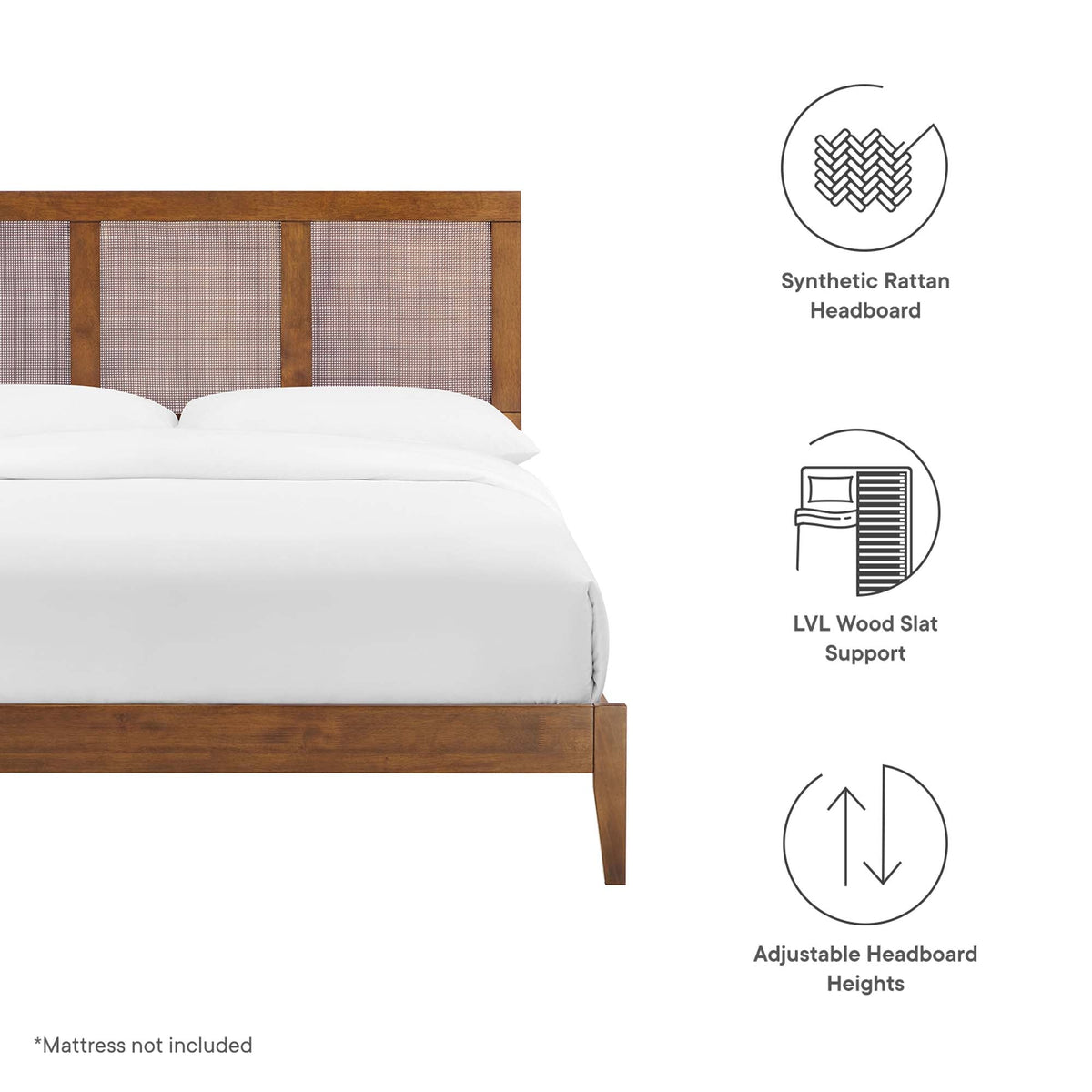 Sirocco Rattan and Wood Platform Bed by Modway, photo 14 of 42