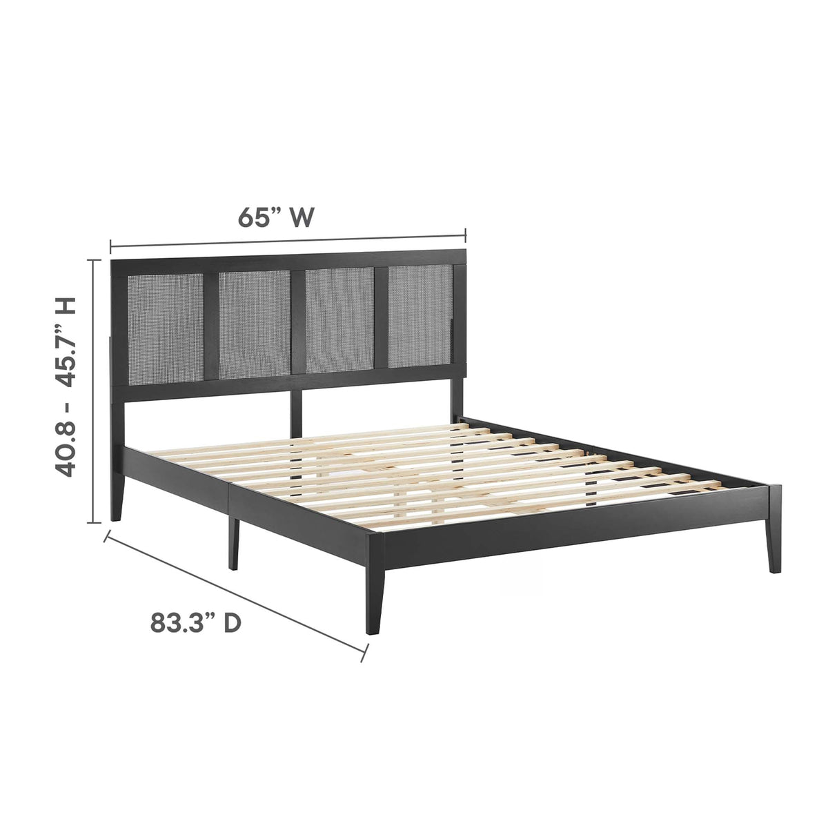 Sirocco Rattan and Wood Platform Bed by Modway, photo 27 of 42
