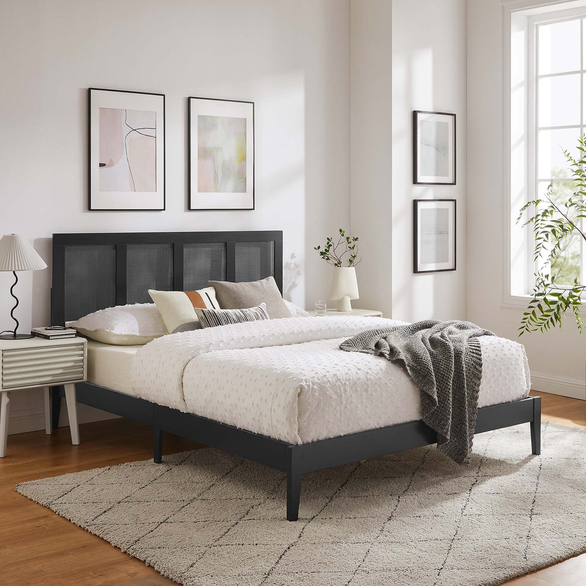 Sirocco Rattan and Wood Platform Bed by Modway, photo 34 of 42