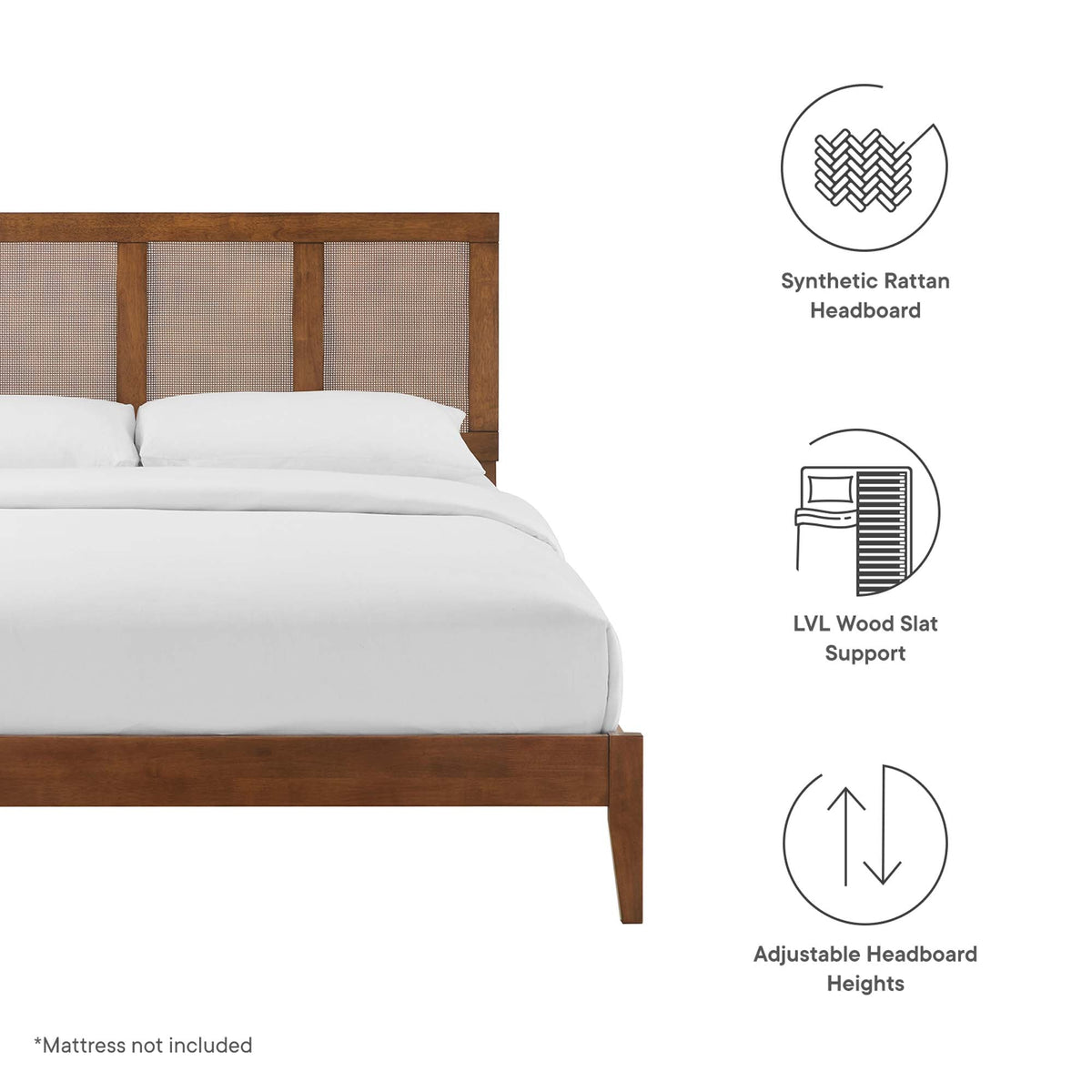 Sirocco Rattan and Wood Platform Bed by Modway, photo 38 of 42