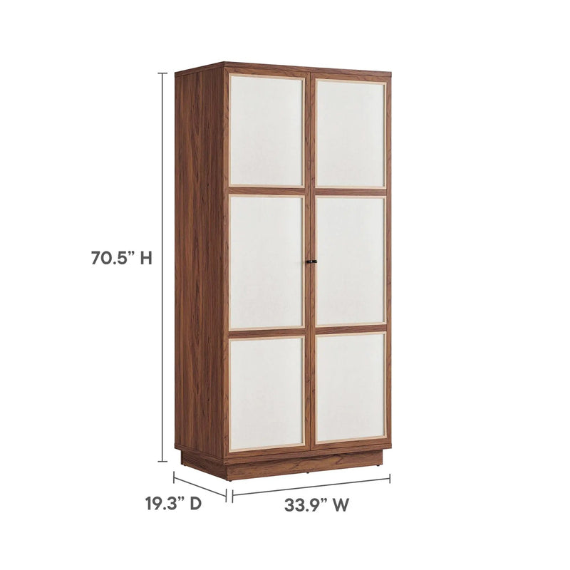 Capri 70" Tall Wood Grain Storage Cabinet by Modway by HouseOfZazla