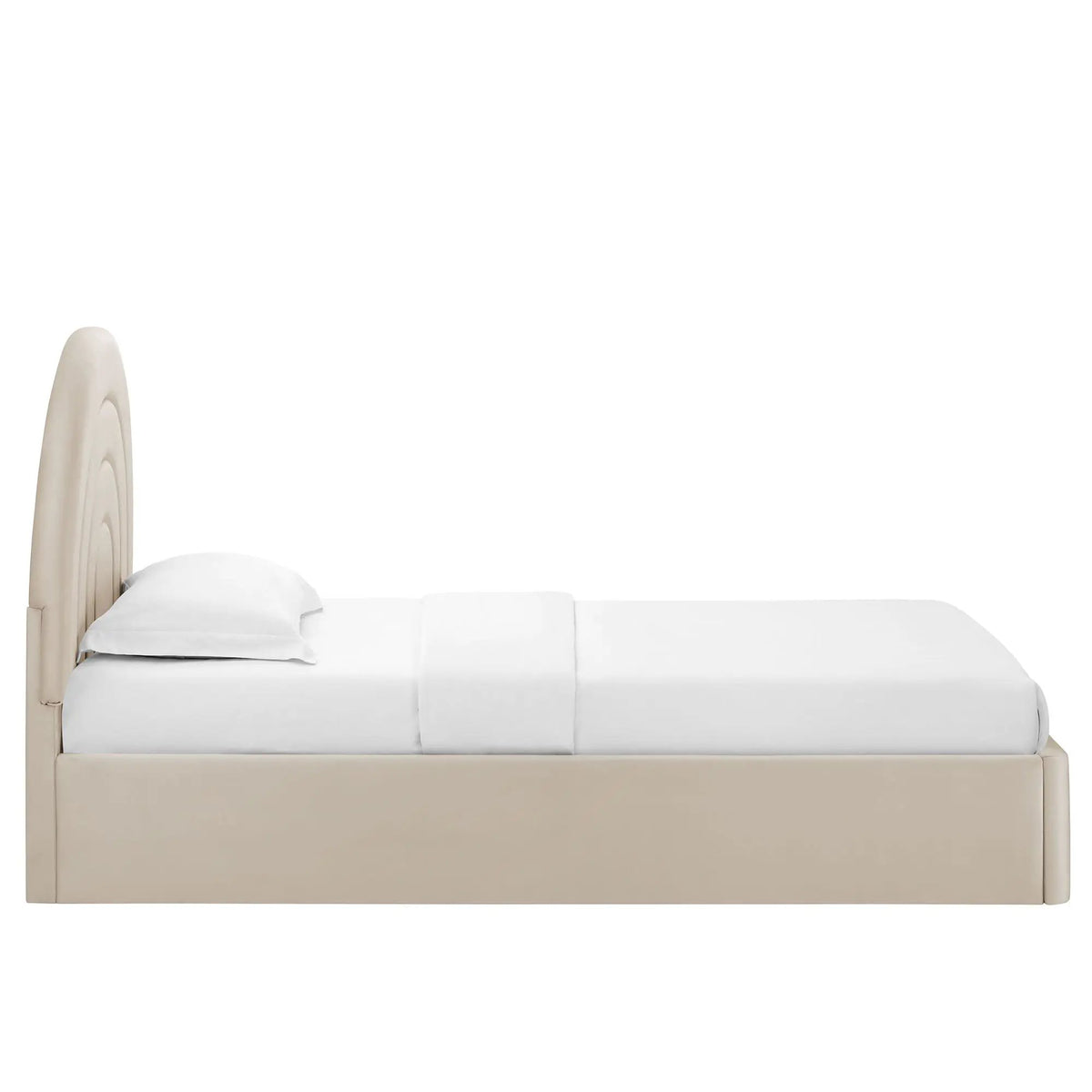 Solana Arched Performance Velvet Twin Platform Bed by HouseOfZazla