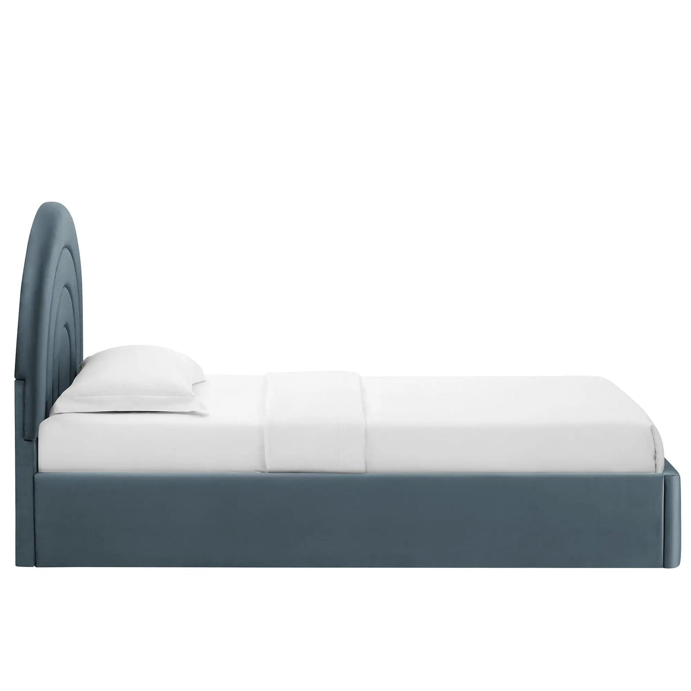 Solana Arched Performance Velvet Twin Platform Bed by HouseOfZazla