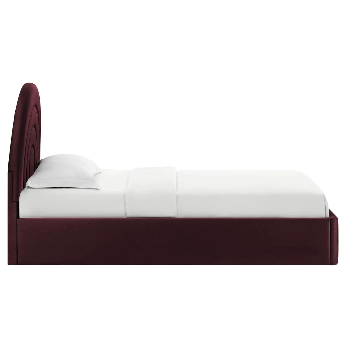 Solana Arched Performance Velvet Twin Platform Bed by HouseOfZazla