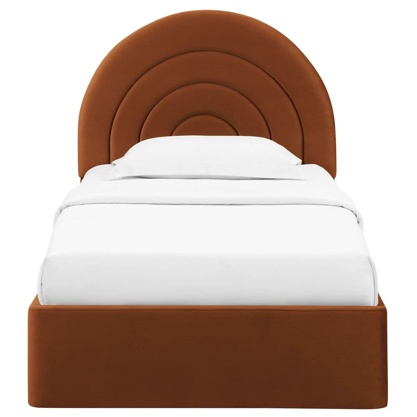 Solana Arched Performance Velvet Twin Platform Bed by HouseOfZazla
