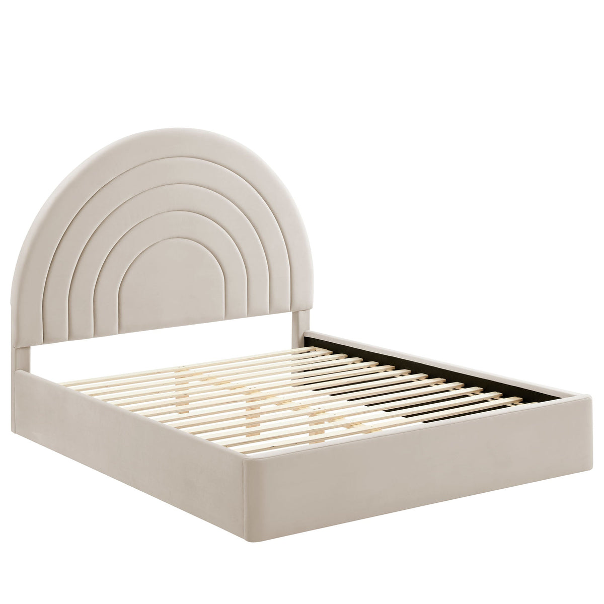 Solana Arched Performance Velvet Full Platform Bed by Modway, photo 4 of 40