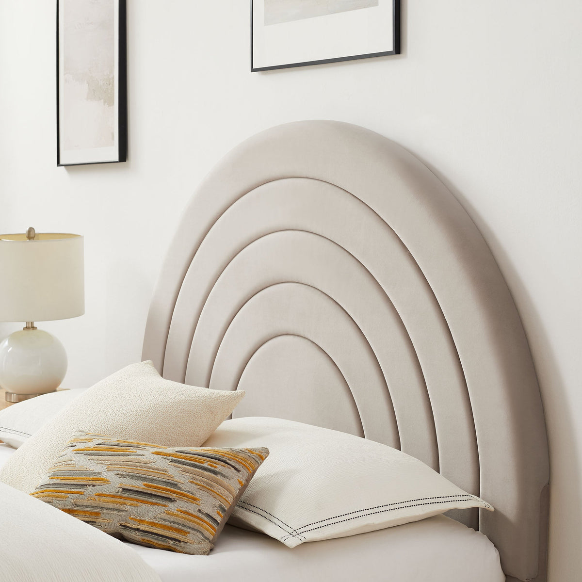 Solana Arched Performance Velvet Full Platform Bed by Modway, photo 9 of 40