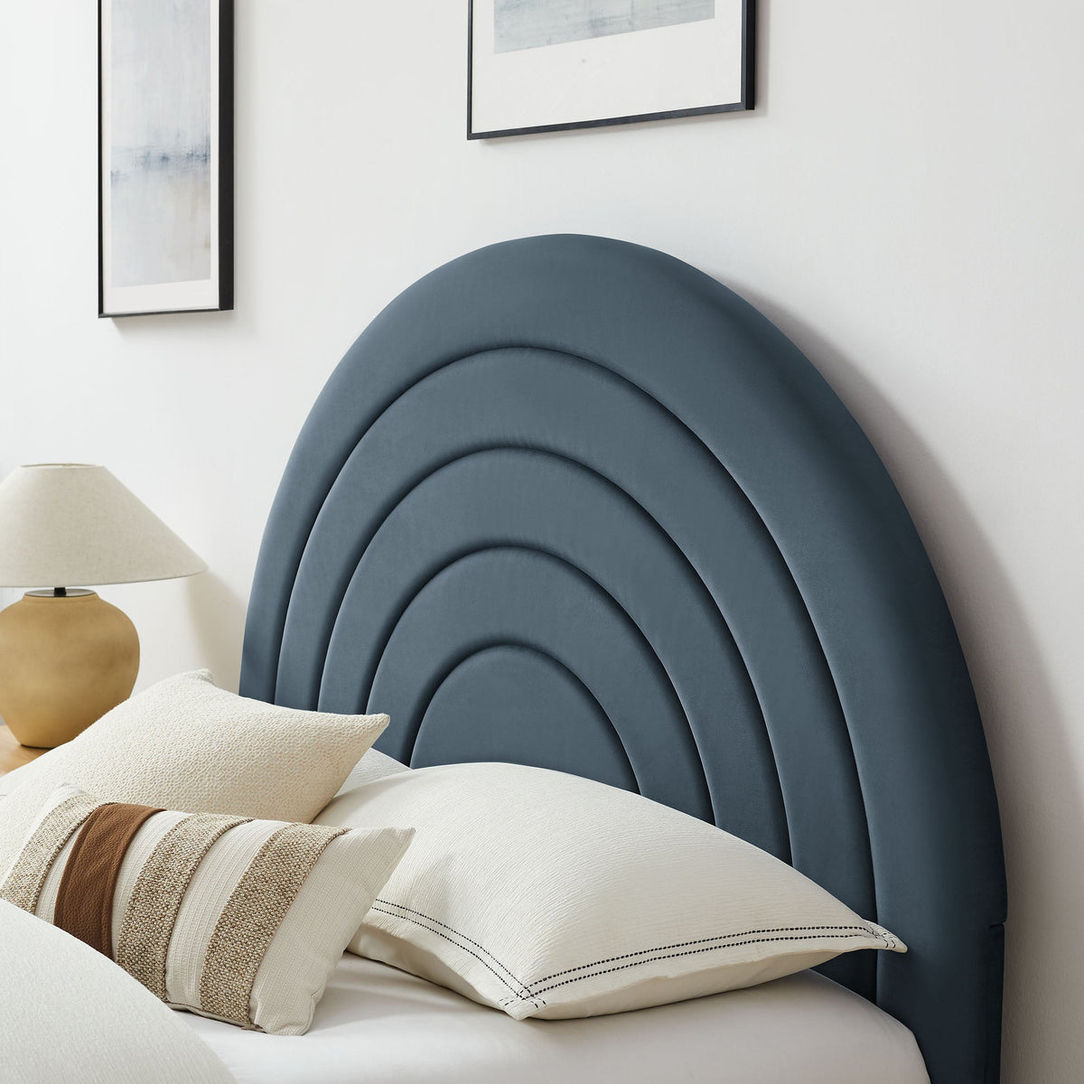 Solana Arched Performance Velvet Full Platform Bed by Modway, photo 18 of 40