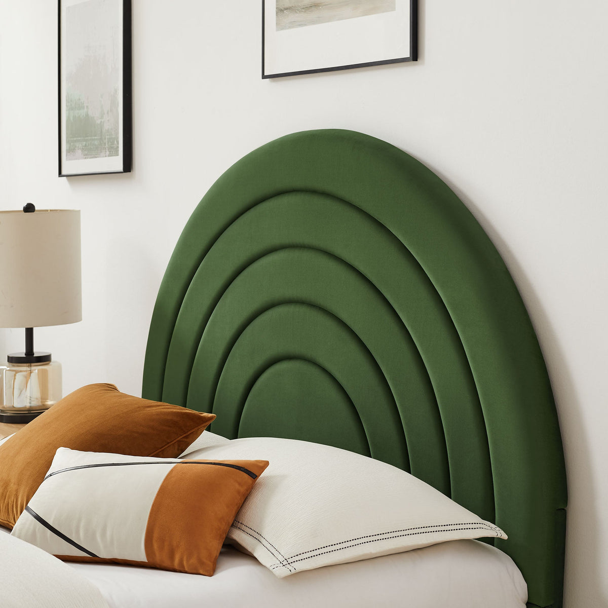 Solana Arched Performance Velvet Full Platform Bed by Modway, photo 27 of 40