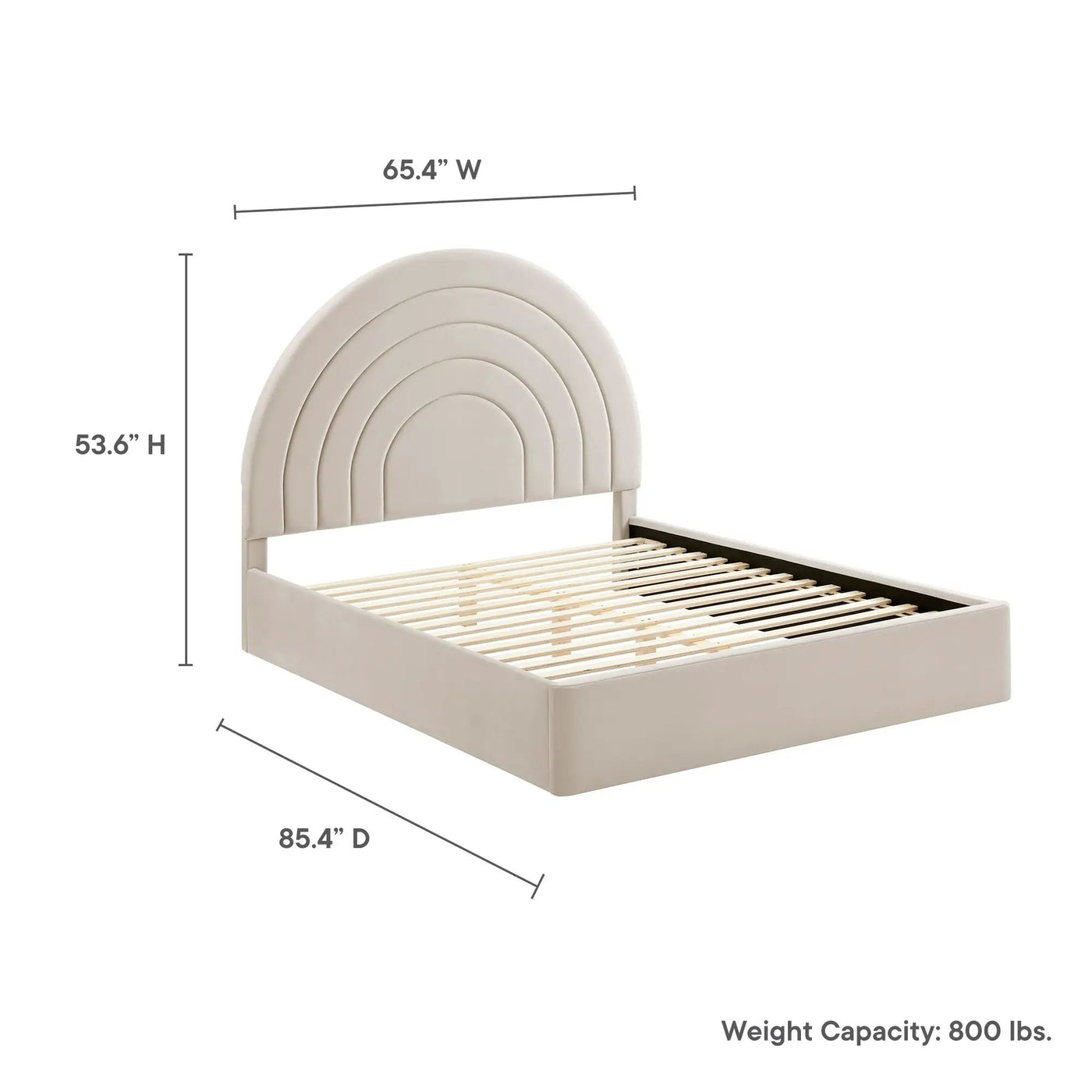 Solana Arched Performance Velvet Queen Platform Bed by Modway by HouseOfZazla