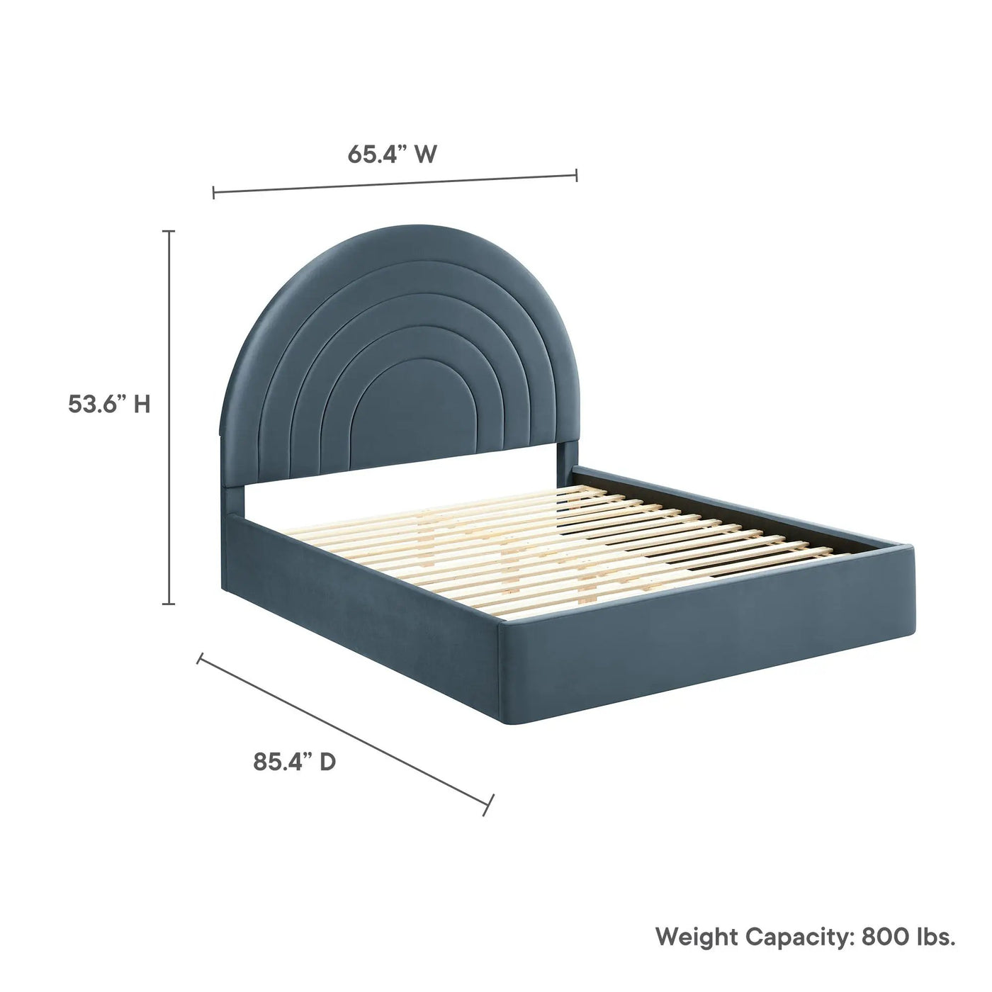 Solana Arched Performance Velvet Queen Platform Bed by Modway by HouseOfZazla