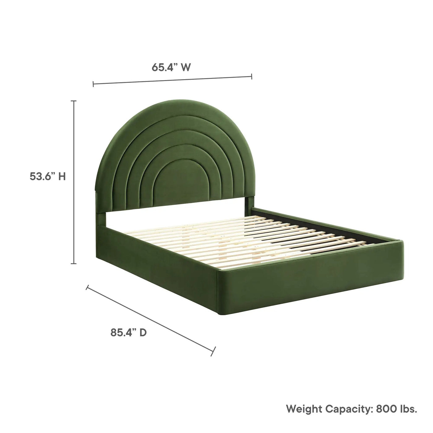 Solana Arched Performance Velvet Queen Platform Bed by Modway by HouseOfZazla